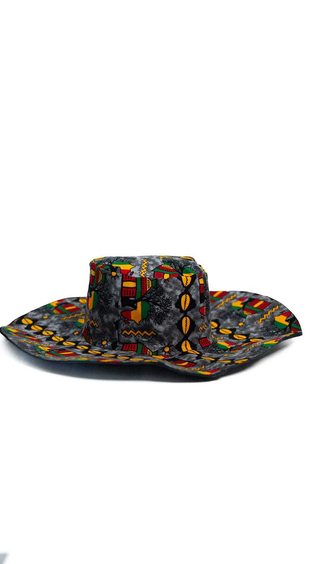 Gray Multicolor Wide Brim Hat — product view 03