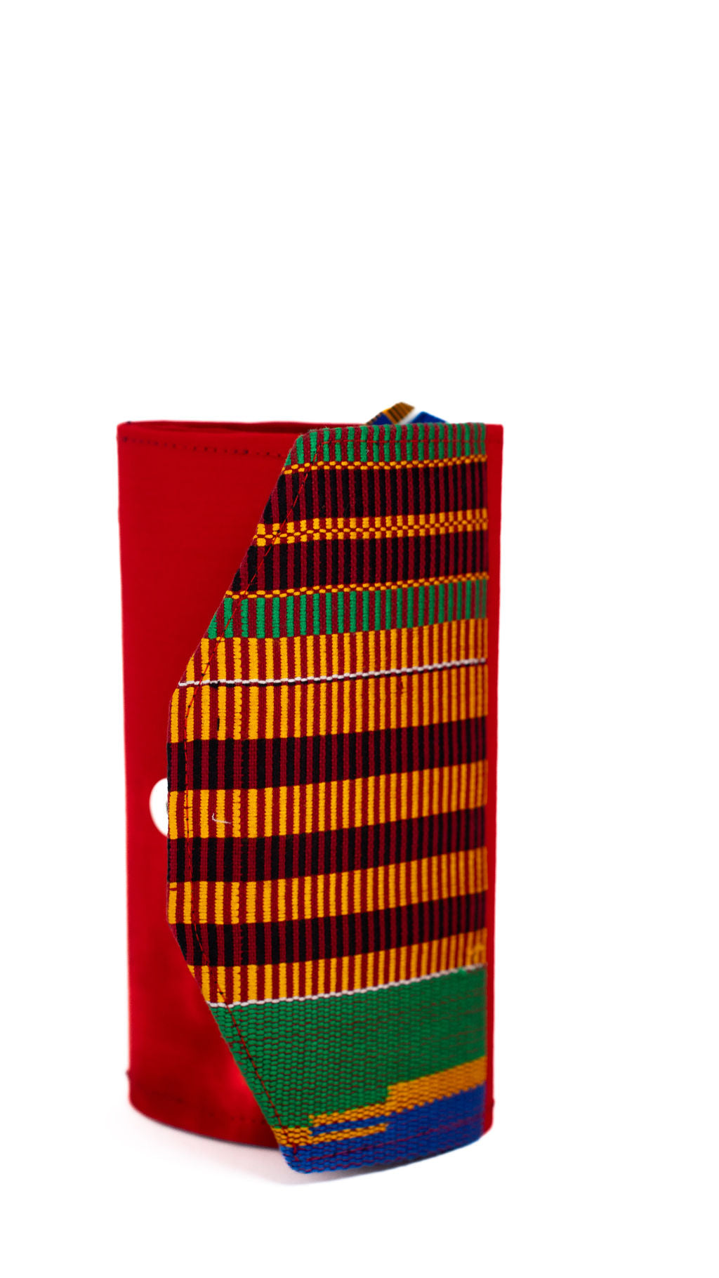 Red Kente Foldover Clutch — alternate view 02