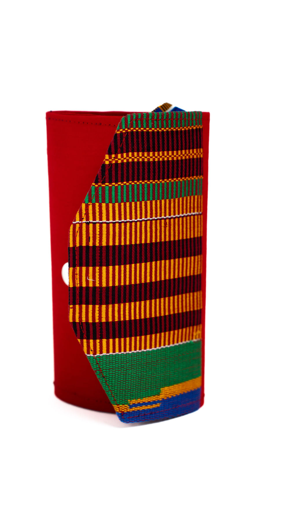 Red Kente Foldover Clutch — product view 03