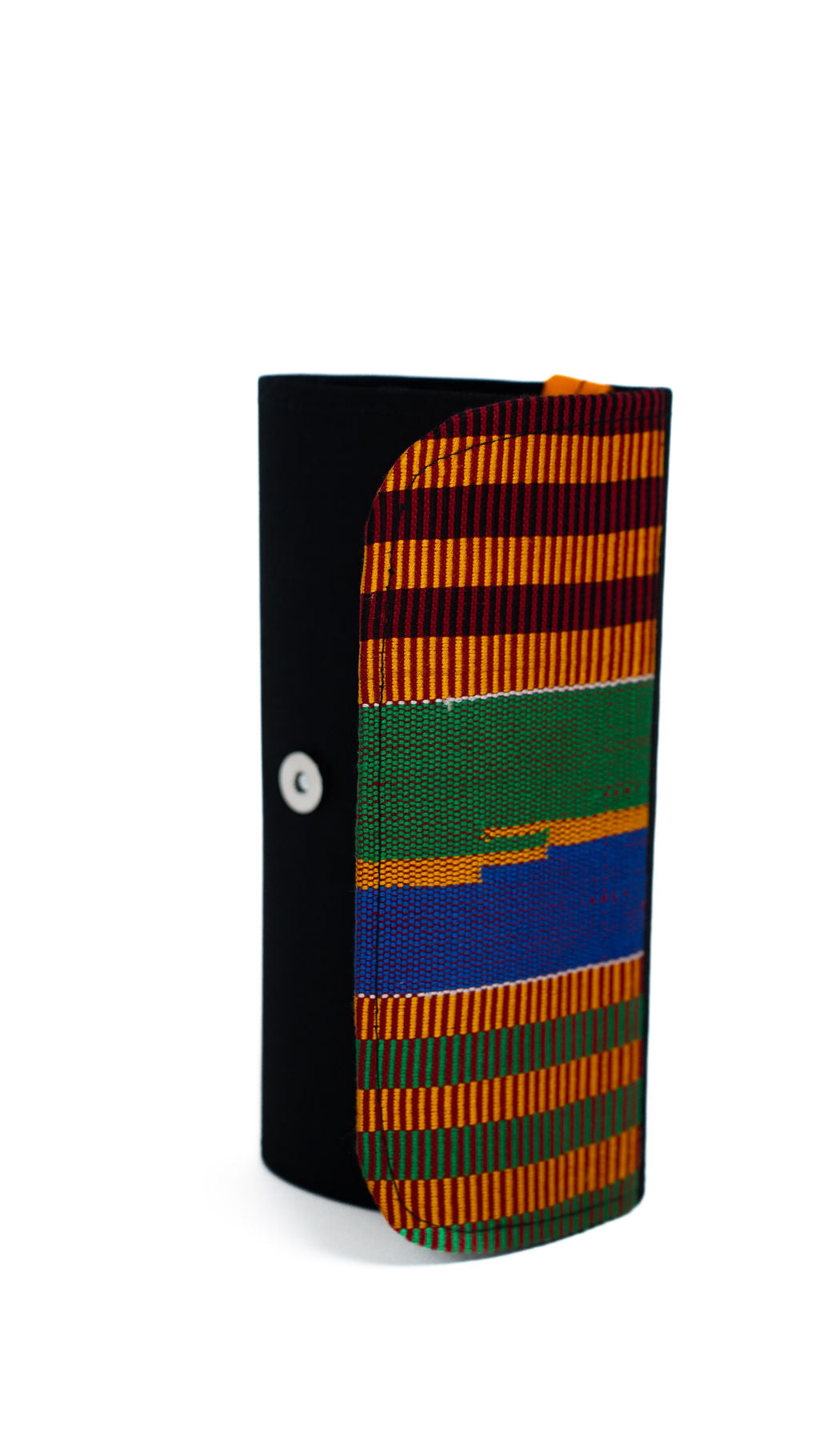Black Kente Foldover Clutch — alternate view 02