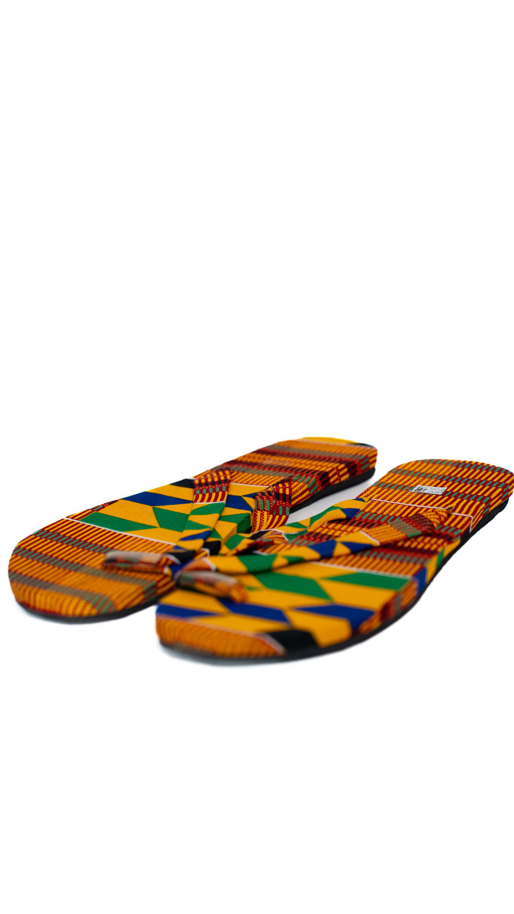 Orange Kente Flip Flops — product view 03