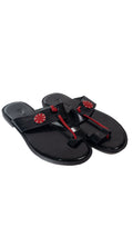 Black Red Emblem Sandals — main view 01