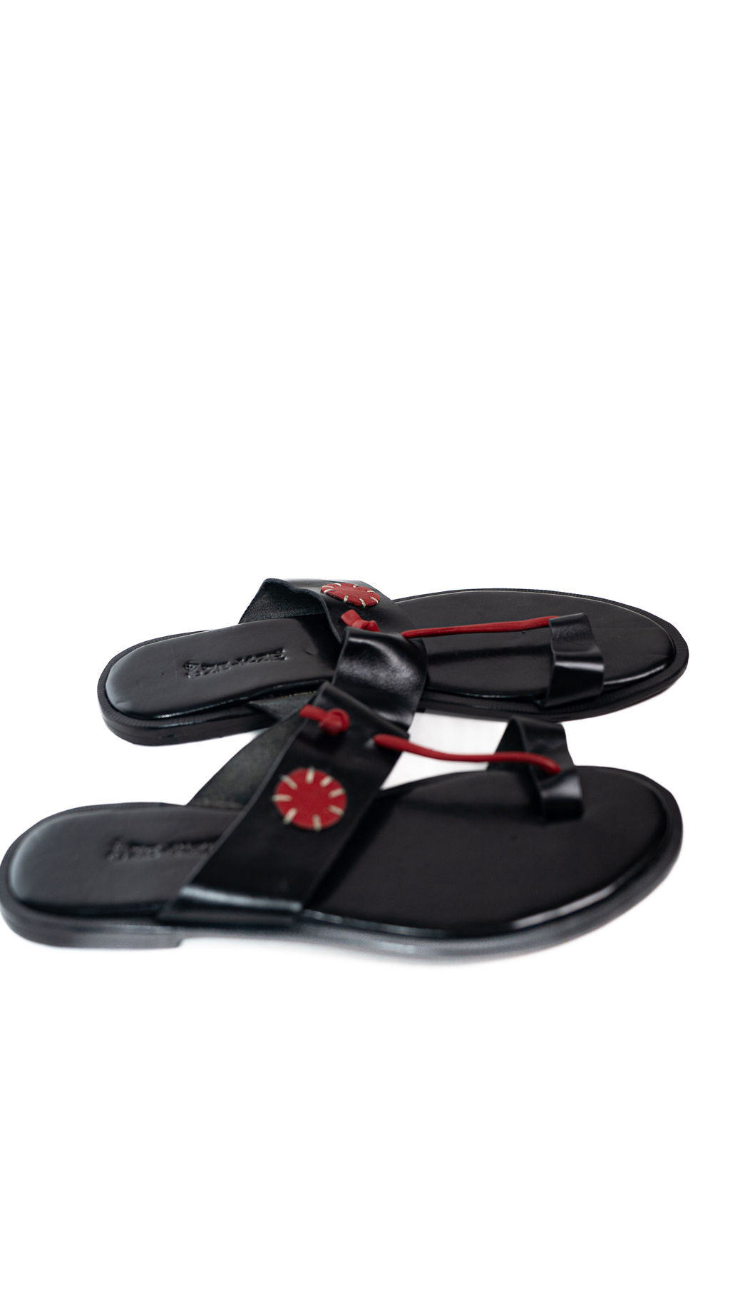 Black Red Emblem Sandals — alternate view 02