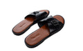 Black Buckle Slide Sandals — main view 01