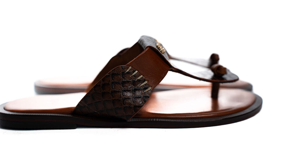 Brown Woven Toe Sandals — main view 01