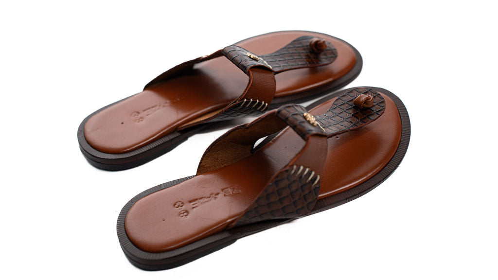 Brown Woven Toe Sandals — alternate view 02