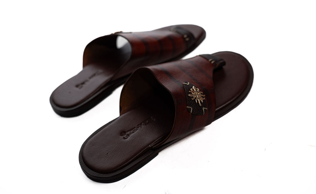 Brown Cross Strap Sandals — alternate view 02
