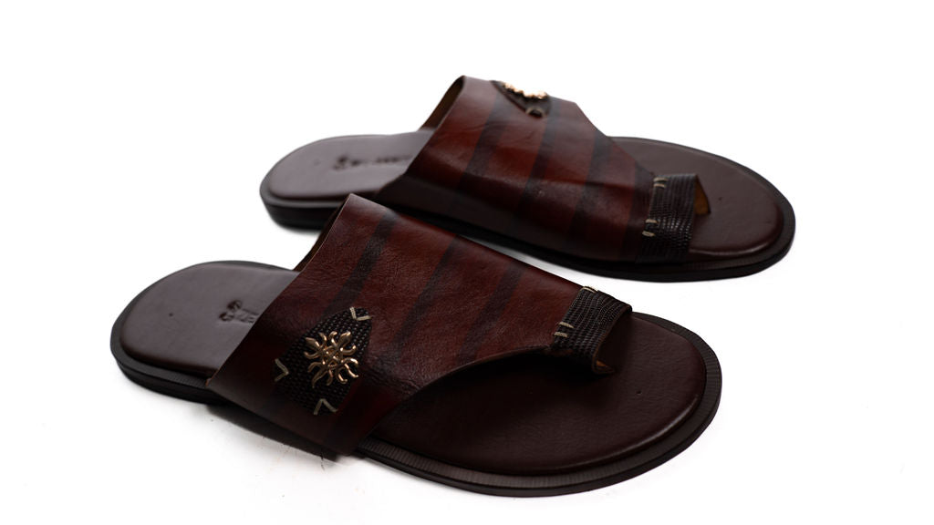 Brown Cross Strap Sandals — product view 03