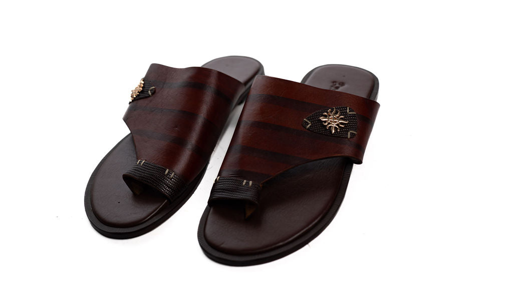 Brown Cross Strap Sandals — product view 04