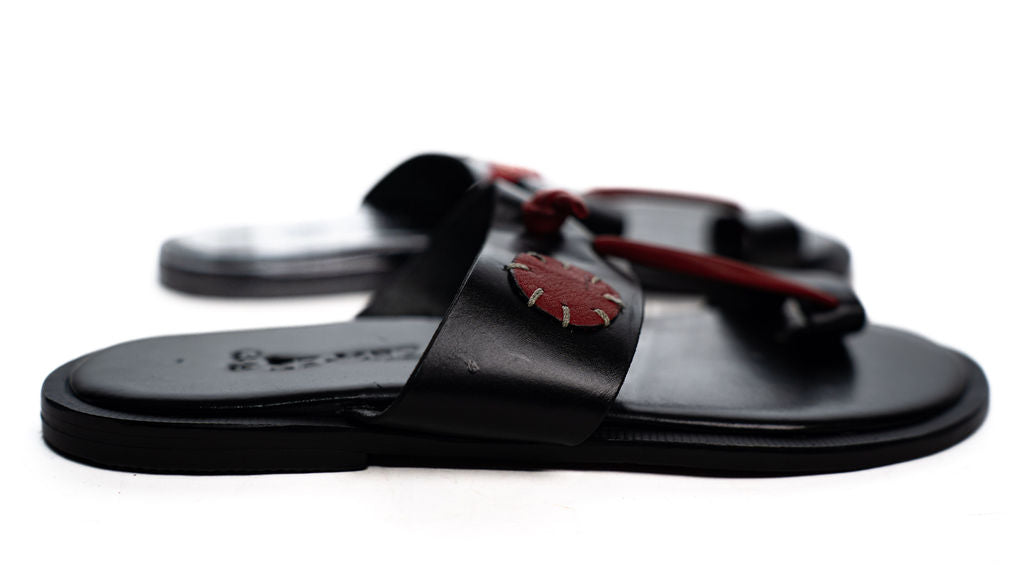 Black Red Disc Sandals — main view 01
