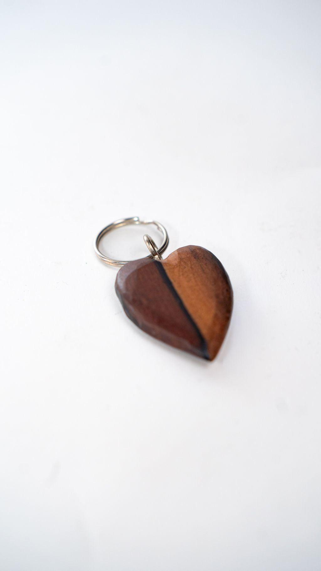 Wooden Heart Keychain — main view 01