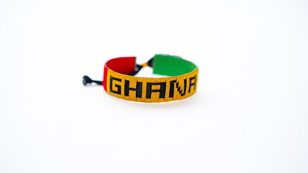 Ghana Colors Black Wristband — main view 01
