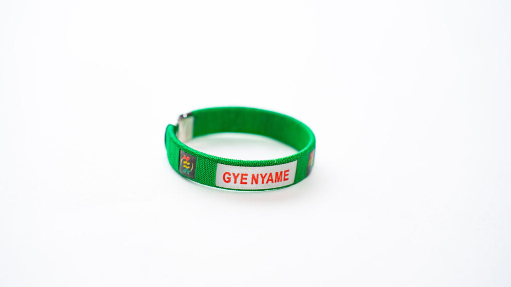 Green Gye Nyame Wristband — main view 01