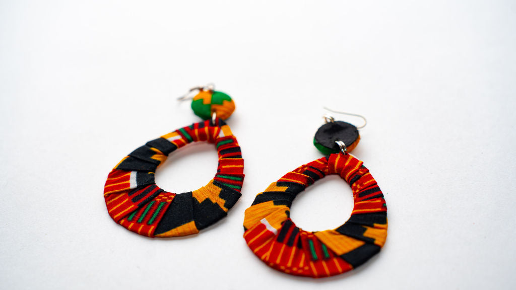 Wooden Africa Map Earrings — product view 03