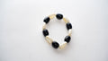 Black Cream Oval Bead Bracelet — main view 01