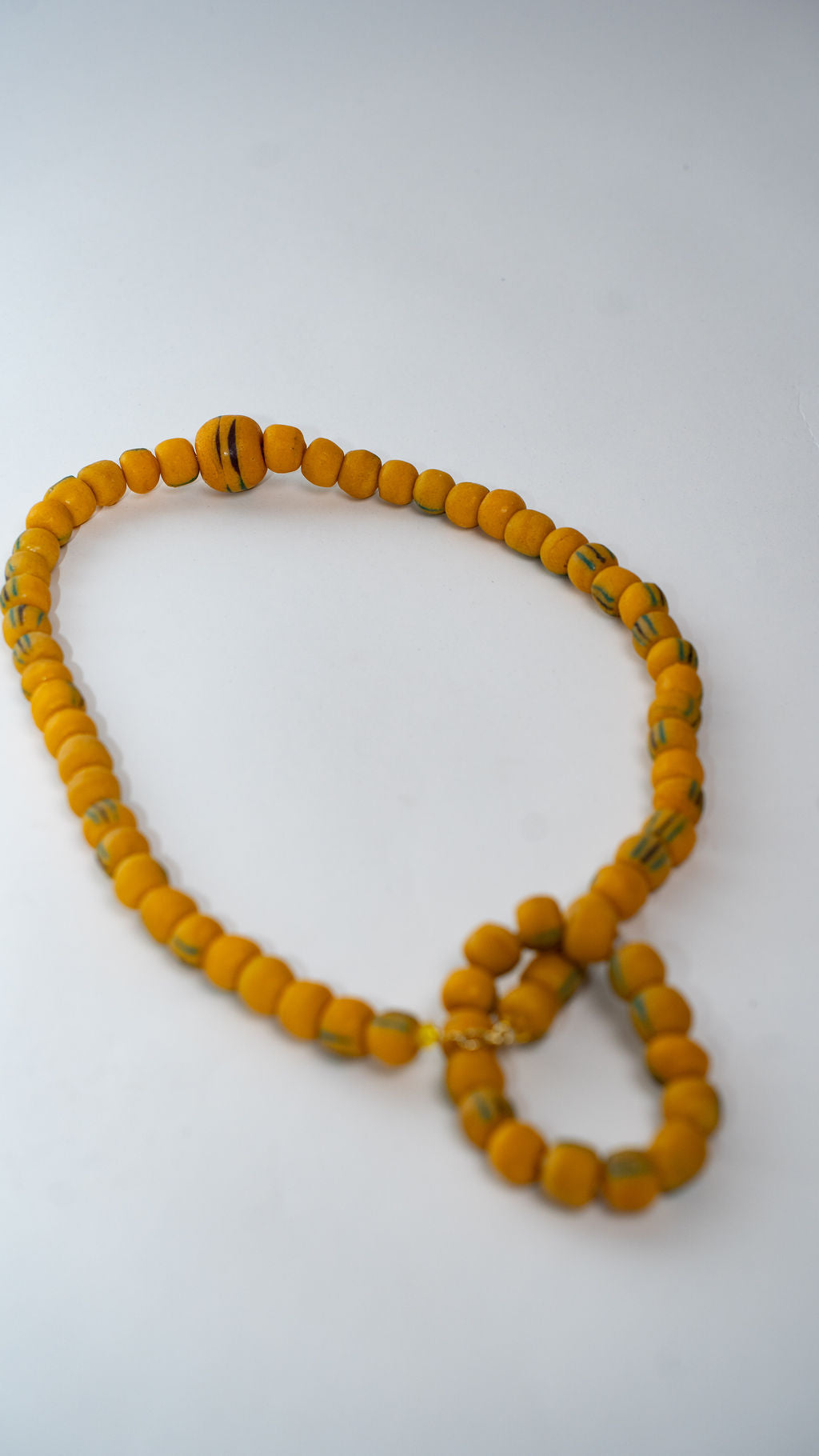 Tan Beaded Loop Necklace — main view 01