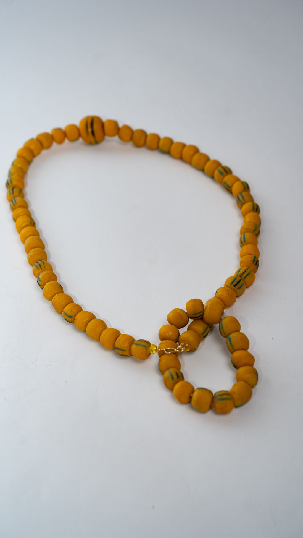Tan Beaded Loop Necklace — alternate view 02