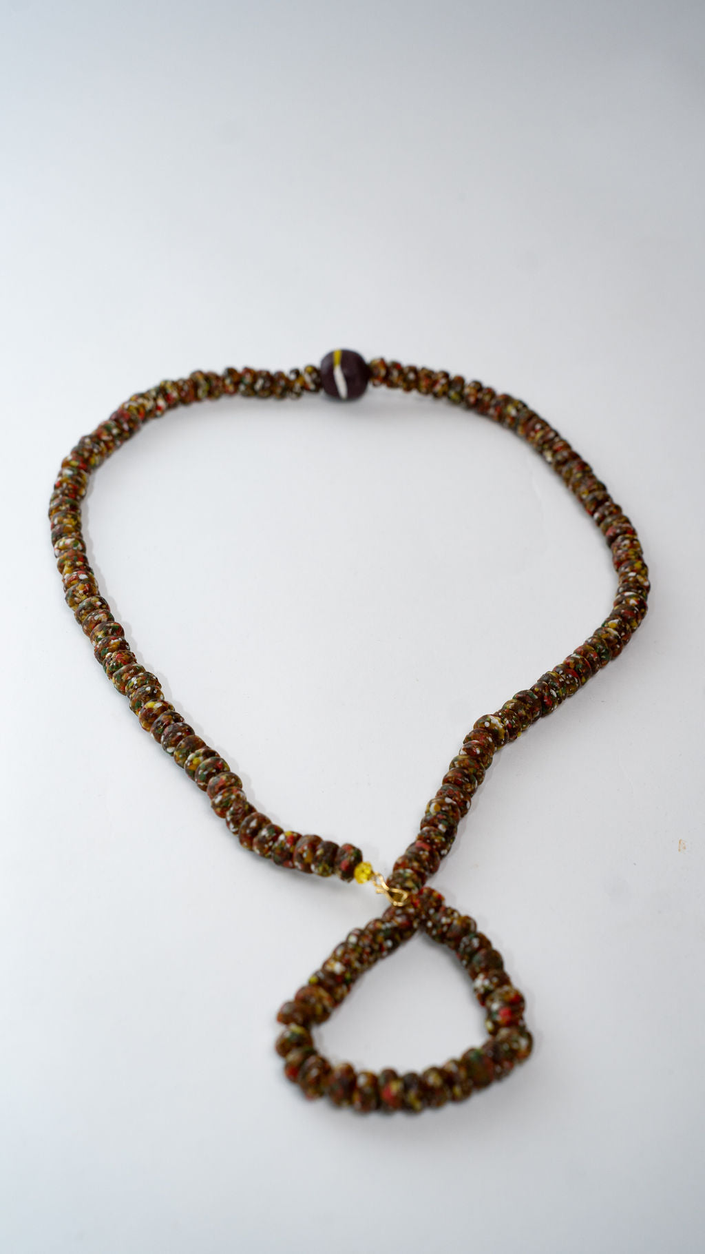 Brown Beaded Loop Necklace — main view 01