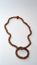 Red Brown Beaded Loop Necklace — main view 01