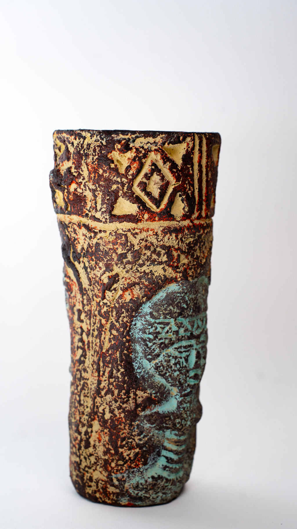 Tall Patterned Ceramic Vase — alternate view 02