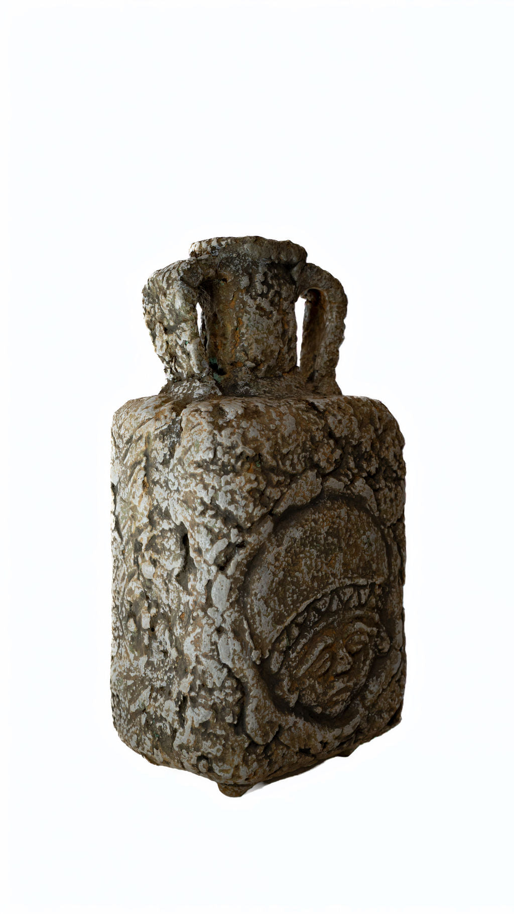 Small Square Two Handle Ceramic Vase — alternate view 02