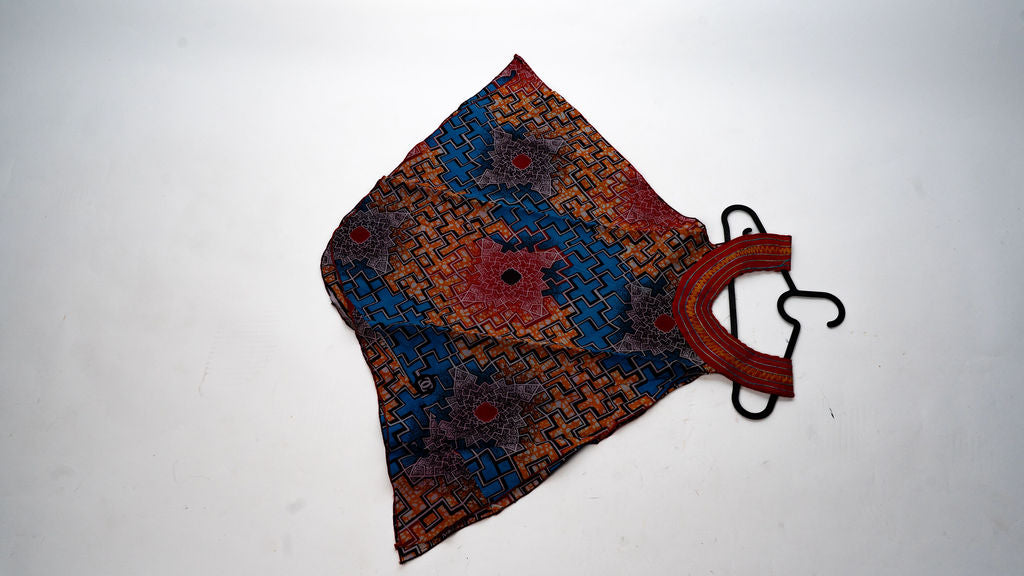 Blue Orange Sleeveless Dress — alternate view 02