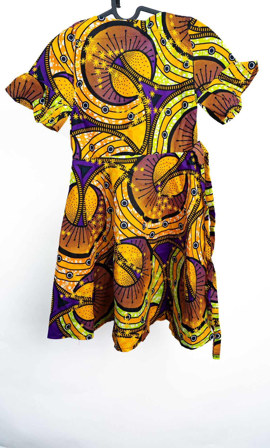 Yellow Circle Print Short Dress — alternate view 02