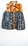 Orange Blue Matching Shorts Set — main view 01