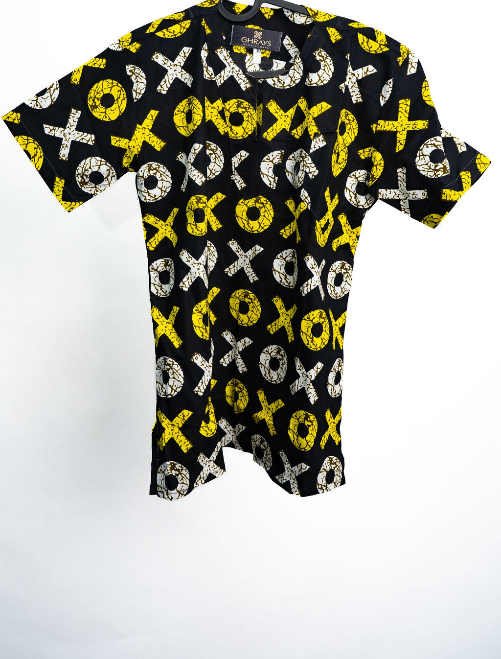 Black Yellow Symbol Print Romper — main view 01