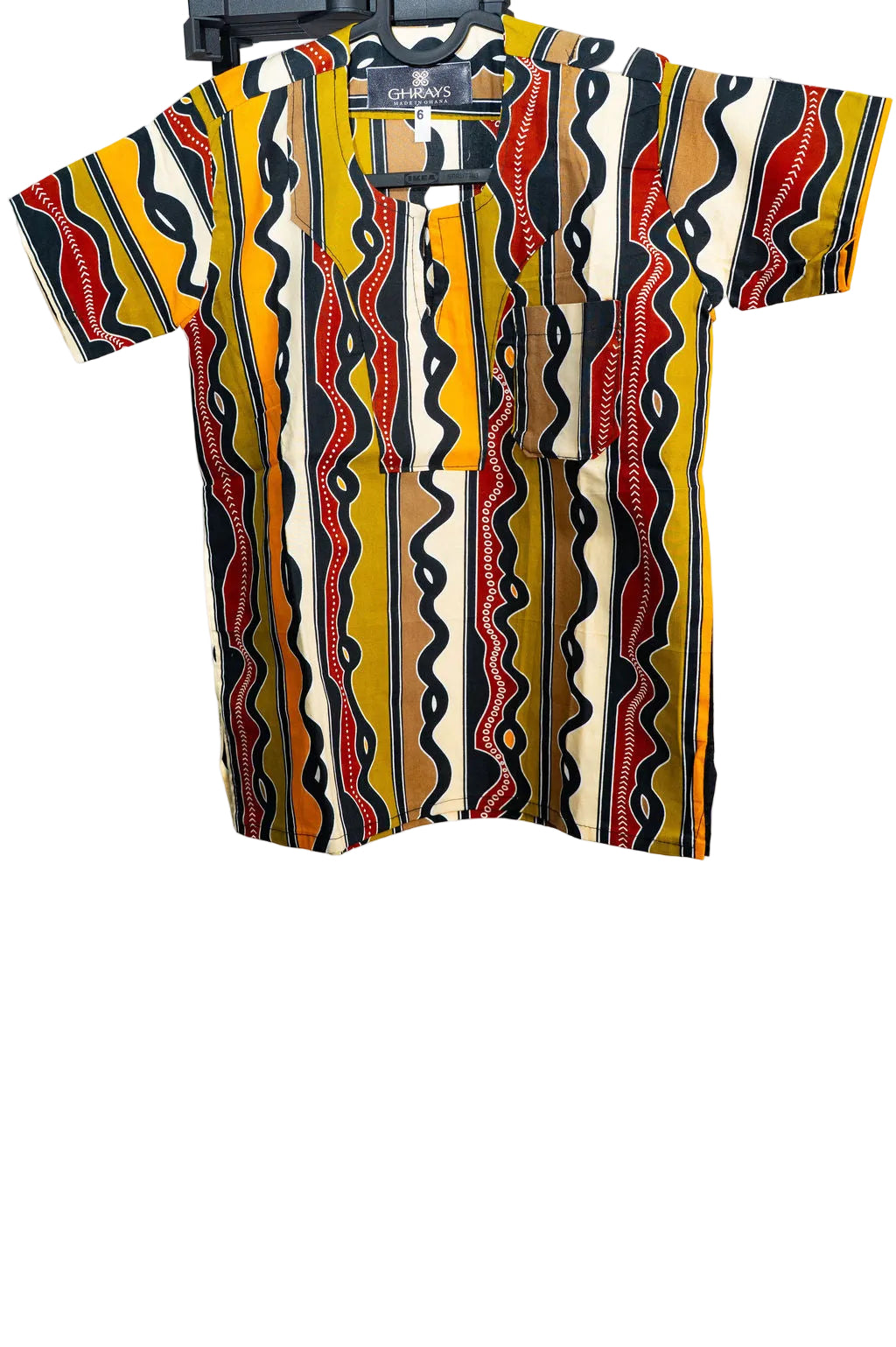 Multicolor Striped Mens Shirt — main view 01