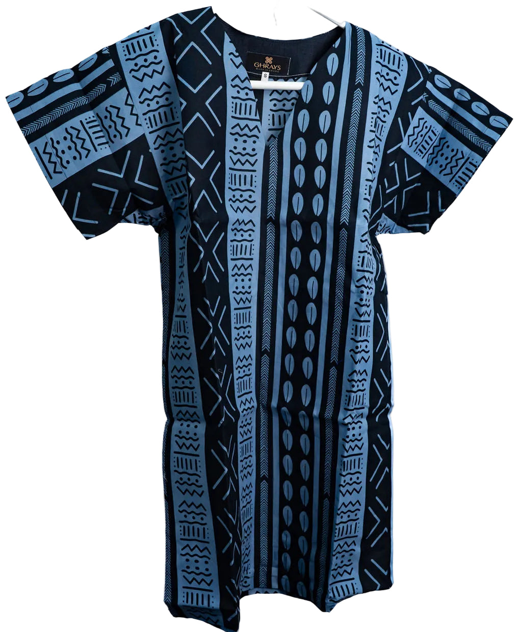 Dark Blue Dashiki Shirt — main view 01