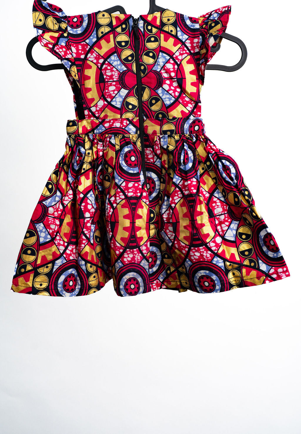 Pink Circle Print Childrens Dress — alternate view 02