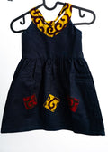 Black Red Yellow Childrens Dress — main view 01