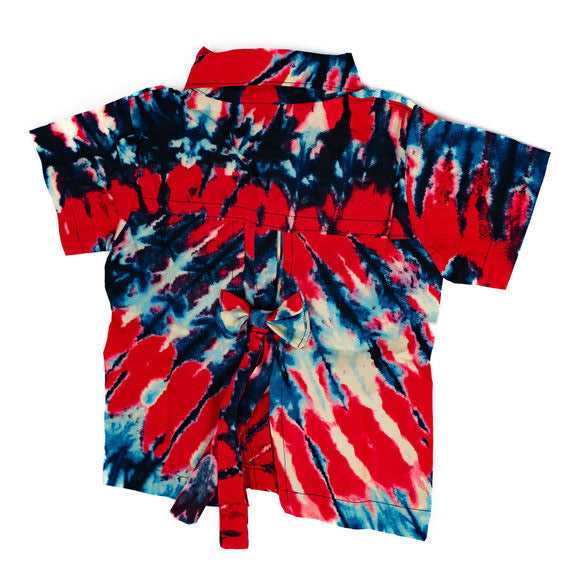 Red Blue Tie Dye Two Piece Set — product view 03